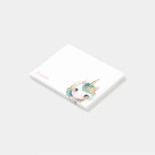 Post-it® Licorne Personnalisée Fille avec Nom (Incliné)