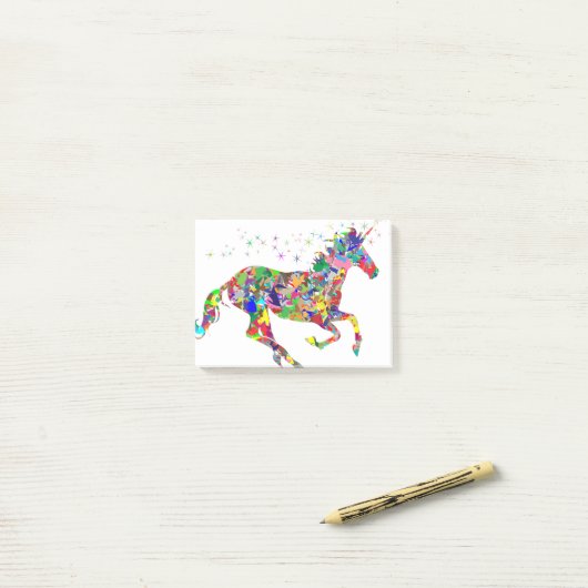 Post-it® Licorne Rainbow (Sur un bureau)