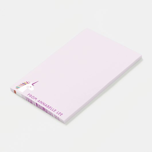 Post-it® Licorne rose (Incliné)
