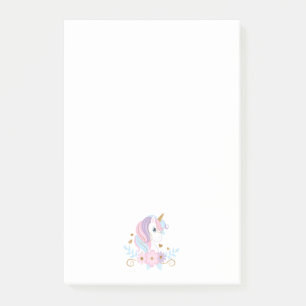 Post-it® Licorne Rose Bleu Or, Féminin