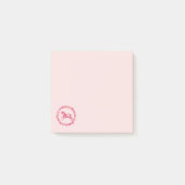 Post-it® Licorne rose et fleurs (Devant)