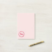 Post-it® Licorne rose et fleurs (Sur un bureau)