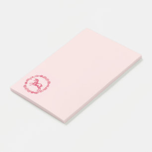 Post-it® Licorne rose et fleurs