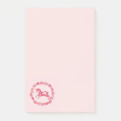Post-it® Licorne rose et fleurs (Devant)