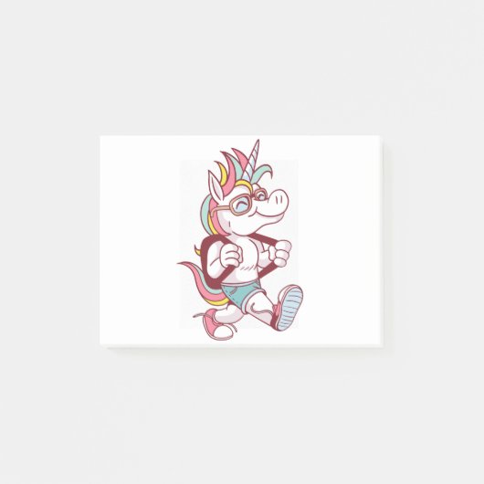Post-it® Licorne Va À L'école (Devant)