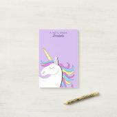 Post-it® Licorne Violette Fantaisie De Jolis Licornes (Sur un bureau)