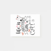 Post-it® Life is Better With a Cat quote slogan (Devant)