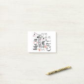 Post-it® Life is Better With a Cat quote slogan (Sur un bureau)