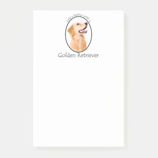 Post-it® Lifes Better Golden Post-It Notes (Devant)