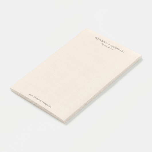 Post-it® Light Beige Linen Texture Personalized (Incliné)