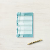 Post-it® Light Blue Marble Elegant Modern Pattern (Sur un bureau)