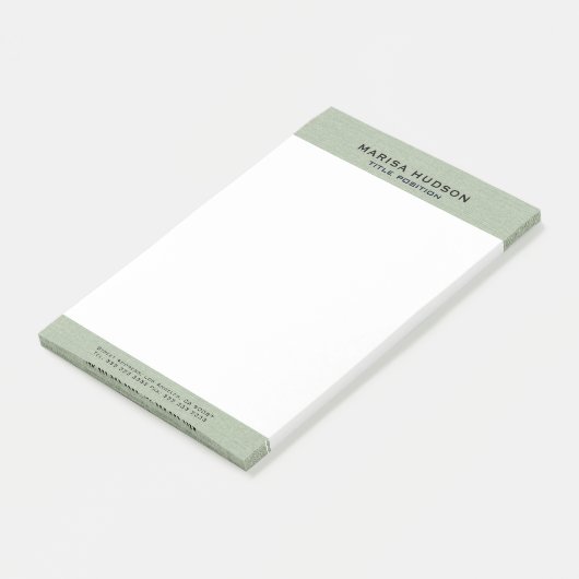 Post-it® Light green Linen Fabric Texture (Incliné)