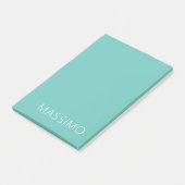 Post-it® Light Teal Trendy Modern Minimalist Chic Name (Incliné)