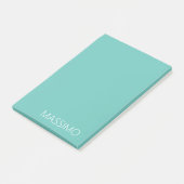 Post-it® Light Teal Trendy Modern Minimalist Chic Name (Incliné)