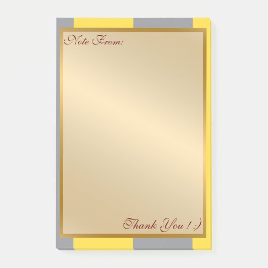 Post-it® Light Yellow and Soft Gray Customize (Devant)