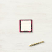 Post-it® Ligne de jardin de minuit Fleur de framboise (Sur un bureau)