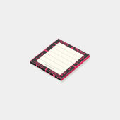 Post-it® Ligne de jardin de minuit Fleur de framboise (Incliné)