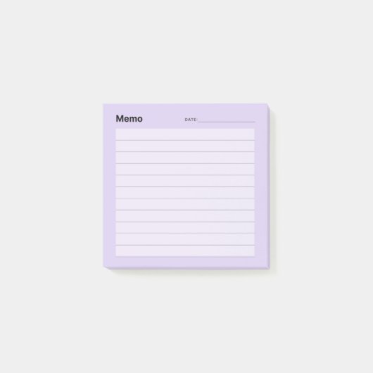 Post-it® Ligne de mémo simple minimale (Devant)