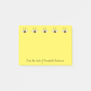 Post-it® Ligne de mignonnes abeilles caricaturales personna