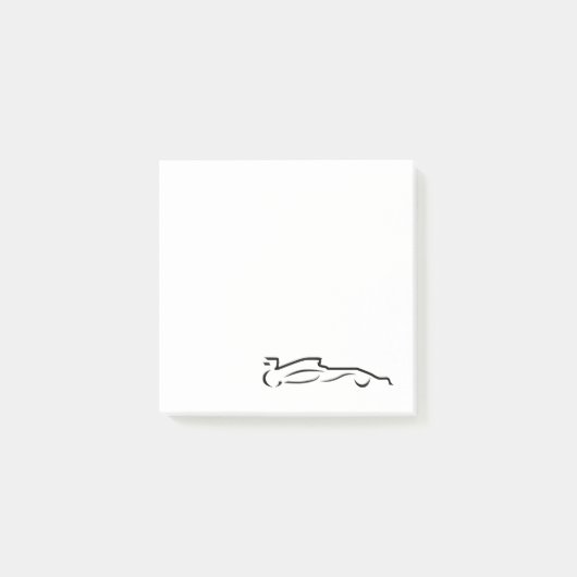 Post-it® Ligne de voiture de course dessin Silhouette (Devant)