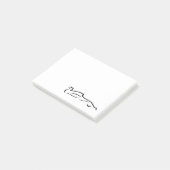 Post-it® Ligne de voiture de course dessin Silhouette (Incliné)