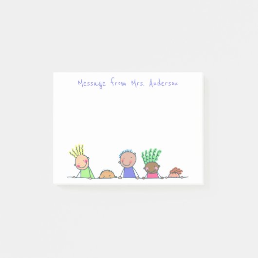 Post-it® Ligne d'enfants personnalisez les notes post-it (Devant)