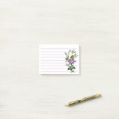 Post-it® Ligne florale violette (Sur un bureau)