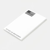 Post-it® Ligne gris mince Nom du drapeau américain 4 x 6 (Incliné)