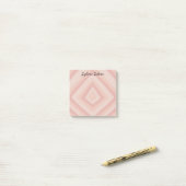 Post-it® Ligne rose pâle CUSTOM Chic Monogramme Personnalis (Sur un bureau)