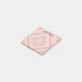 Post-it® Ligne rose pâle CUSTOM Chic Monogramme Personnalis (Incliné)