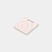 Post-it® Ligne rose pâle CUSTOM Chic Monogramme Personnalis (Incliné)
