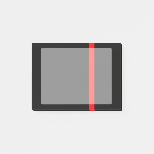 Post-it® Ligne rouge mince symbolique verticale (Devant)