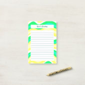 Post-it® Lignes colorées Bandes Motif Bloc-notes CUSTOMISÉ (Sur un bureau)