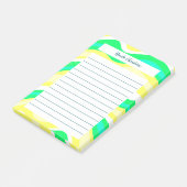 Post-it® Lignes colorées Bandes Motif Bloc-notes CUSTOMISÉ (Incliné)