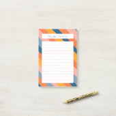 Post-it® Lignes colorées Bandes Motif Bloc-notes CUSTOMISÉ (Sur un bureau)
