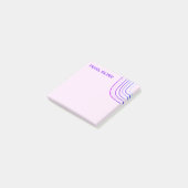 Post-it® Lignes courbes personnalisées Monogramme personnal (Incliné)