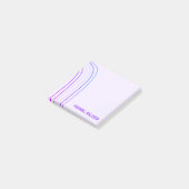 Post-it® Lignes courbes personnalisées Monogramme personnal (Incliné)