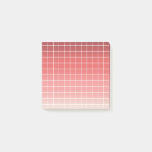 Post-it® Lignes de graphique blanc dégradé rose rouge fon