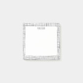Post-it® Lignes de grille personnalisées Monogramme personn (Devant)