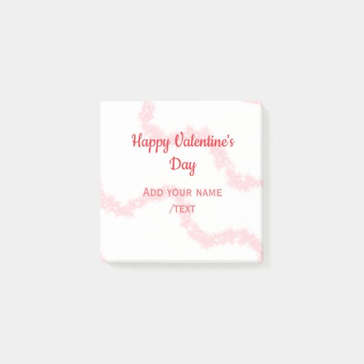 Post-it® lignes de paillettes rouges joyeuse Saint-Valentin (Devant)
