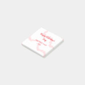 Post-it® lignes de paillettes rouges joyeuse Saint-Valentin (Incliné)
