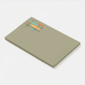 Post-it® Lignes de point ovale rétro (Incliné)