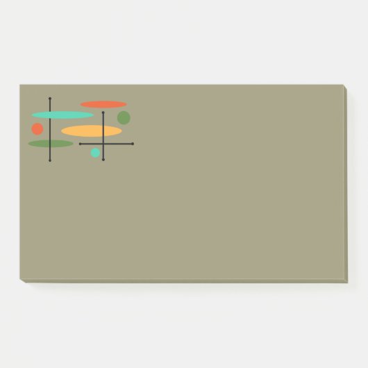 Post-it® Lignes de point ovale rétro (Devant)