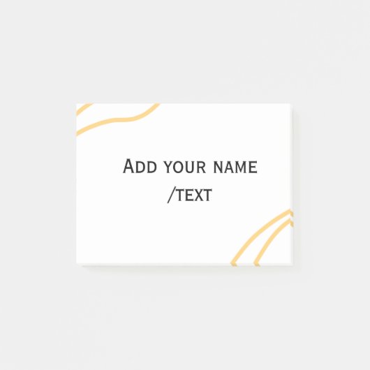 Post-it® lignes de texte de nom de bordure espagnole jaune (Devant)