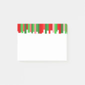 Post-it® Lignes découpées - Rouge et vert (Devant)
