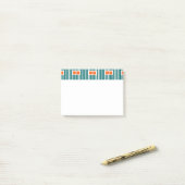 Post-it® Lignes et boîtes turquoises (Sur un bureau)