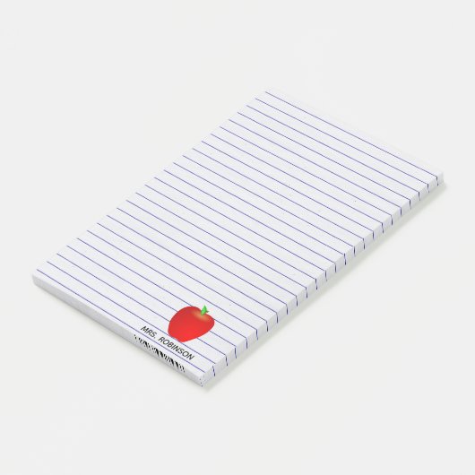 Post-it® Lignes faites sur commande notes collantes d'Apple (Incliné)