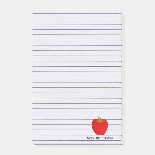Post-it® Lignes faites sur commande notes collantes d'Apple (Devant)