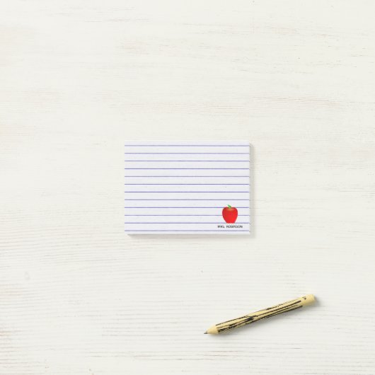 Post-it® Lignes faites sur commande notes collantes d'Apple (Sur un bureau)