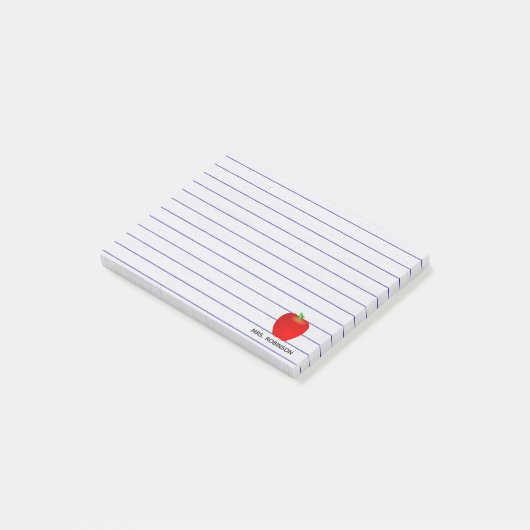 Post-it® Lignes faites sur commande notes collantes d'Apple (Incliné)